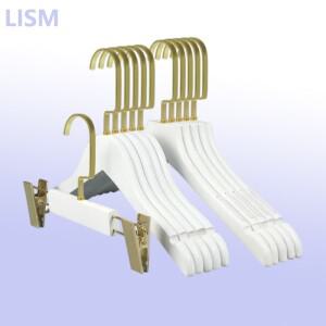 10PC 가정용 나무 코트 걸이 38CM 미끄럼 방지 양복 옷 옷장  셔츠 단단한 바지 랙