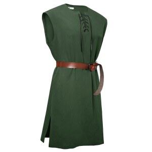 런카티 남성 해적 의상 튜닉 르네상스 중세 기사 전사 민소매 레이스업 셔츠 바이킹 LARP 할로윈 타바드