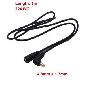 DC 전원 4.8mm x 1.7mm 수 직각 - 암 연장 어댑터 커넥터 케이블 코드