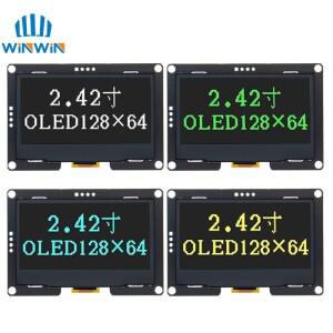 2.4인치 128x64 OLED LCD 디스플레이 모듈 SSD1309 4핀 IIC I2C 시리얼 인터페이스 (아두이노 UNO R3 C51용