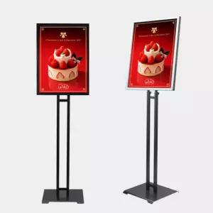 국산 개폐식 가로세로 A3 2기둥 철제 포스터스탠드 홍보 광고간판 안내판 식당