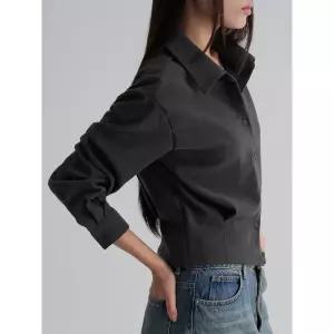 에잇세컨즈 코튼피치 블루종 셔츠 - 애쉬 1010812