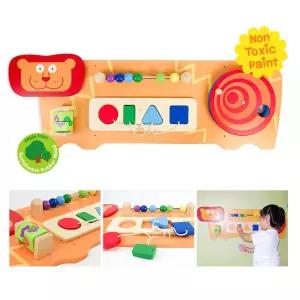 창의력발달 사자모양 원목학습기 벽걸이교구 통합놀이교구 감각발달 안전성