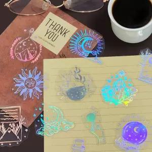 PET 반투명 홀로그램 스티커 마법 다꾸스티커 감성스티커 예쁜스티커