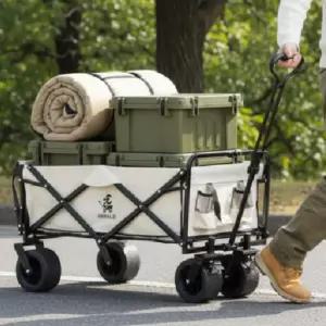 3S 캠핑카트 오픈 대형 웨건 접이식 캐리어 왜건 접이식 수레 바퀴