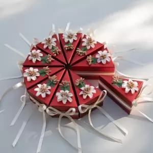 조각 케이크 모양 선물 상자 답례품 케이스 다용도 고급 포장상자