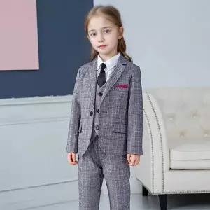 교보문고 지앤제이커머스 여자 그레이 글렌체크 정장 풀세트(자켓 양장조끼1121844