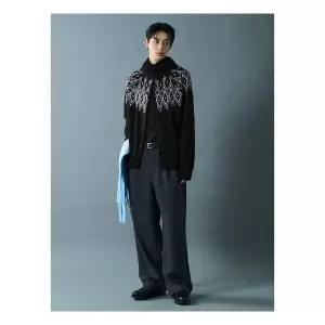 (215Y5ACY25) [에잇세컨즈] 디테처블 후드 페어아일 카디건 블랙1136716