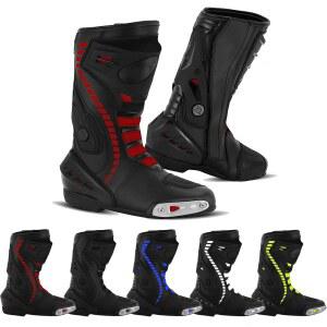 하이브 모토 남성용 오토바이 신발 발목 방수 가죽 레이싱 부츠 미끄럼 방지 밑창 모터크로스 롱 슈즈