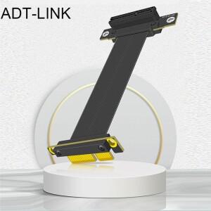 PCIE X4 라이저 케이블 듀얼 90 도 직각 연장 익스프레스 4x 카드 리본 익스텐더 3.0x4 to x4 8Gbps