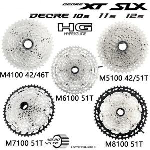 Deore 산악 자전거 스프로킷 MTB 플라이휠 CS M4100 10 11/12 속도 K7 HG 42 46 51T