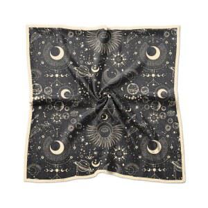 BHAHB 실크 느낌 스카프 27.5인치 대형 사각 새틴 머리 랩 패션 여성용 귀여운 미적 장식