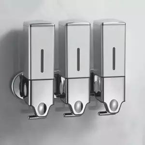 호텔 욕실 벽걸이 디스펜서 흠 샴푸통 핸드워시 3구