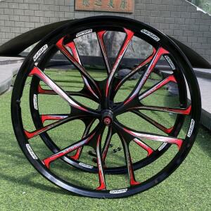 26 인치 카세트 마운틴 마그네슘 스틸 휠 5/6 스포크 베어링 허브 휠셋 MTB 디스크 브레이크 림 (퀵 릴리스