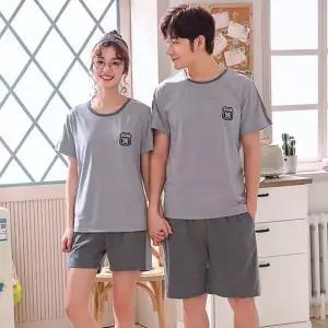 [하프클럽/]커플 냉장고 파자마 멜란지 커플잠옷 쿨링 반팔 홈웨