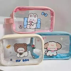 비치백 PVC 캐릭터 투명 애니멀 파우치 수영 가방