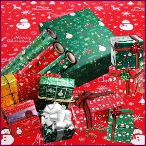 (튼튼)크리스마스포장지 롤지 비닐 종이지 포장지 선물 시즌