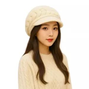 여성용 꽈배기 융털니트모자 빵모자 기모안감 겨울모자
