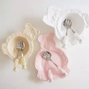 [콩심팥심]베어도 커틀러리 어린이 멜라민 식기 세트