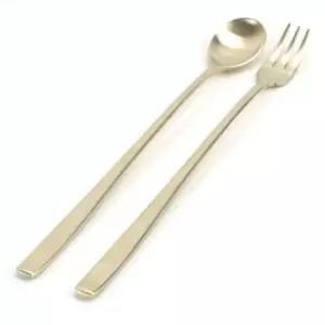 티타늄 티스푼 디저트 포크 커피 롱스푼 과일 포크 티스푼 커피스푼