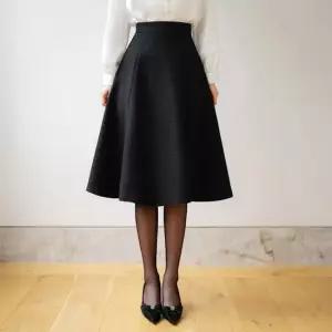 XXL까지) 홀멘다 하이웨스트 트위드 플레어 스커트 겨울 하객룩 오피스룩 모임룩 격식룩 상견례 빅사이즈