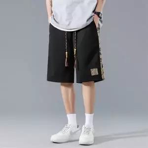 여름바지 남자와이드팬츠 남자흰색반바지 남성반바지