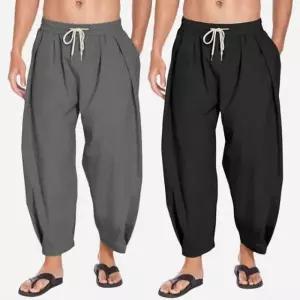 남성 여름 린넨 배기 마바지