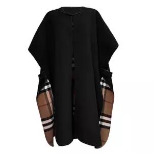 숄 판초 케이프 울 81119561 블랙 버치브라운