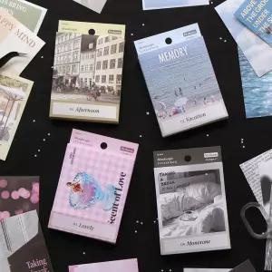 감성 배경 스티커팩 50장/종이/대형/조각/놀이/포장/디자인/장식/일상/트레싱지/다꾸/도형/숫자/데코