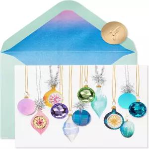 옴브레 장식이 있는 파피루스 컬러풀 크리스마스 카드 누구에게나 완벽한 (즐거운 소원)