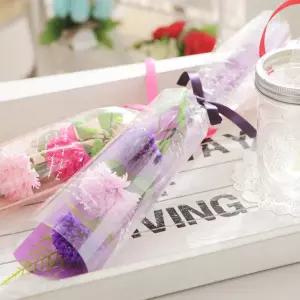 세송이 카네이션꽃다발(바이올렛) 어버이날 스승의날/선물/카네이션/화분/꽃다발/인테리어/조화/꽃/포장