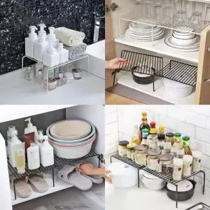 길이조절 미니선반 주방정리 욕실정리 신발정리대 W974A8A