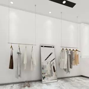 천장형 와이어 파이프 스텐행거 옷가게 매장용 80cm 행거 옷걸이 스텐 수납 옷매장