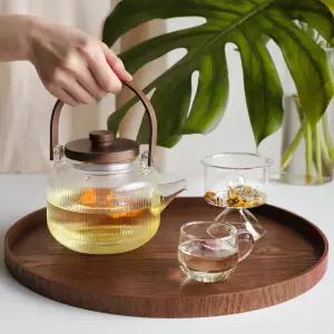 내열유리 직화 티포트 주전자 필터 2종 포함 티팟 차포트 유리포트 차우려내기 내열유리주전자 유리주전자