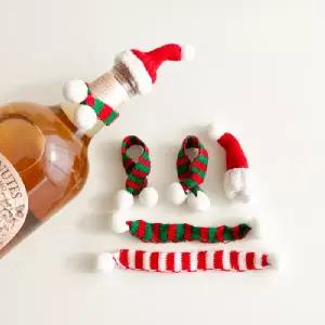 크리스마스트리 나무 오너먼트 장식 꾸미기 미니 산타모자 목도리