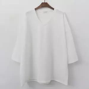 [하프클럽/아이우먼]아이우먼 무지브이넥7부티셔츠 NOG458M601 빅사이즈