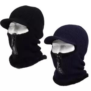 방한모비니 넥워머 바라클라바 프리SIZE 지퍼방한모자 방한모자 넥워머모자