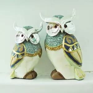 에메랄드 부엉이 장식소품 미니어쳐 디자인소품 미니어처 장식인형