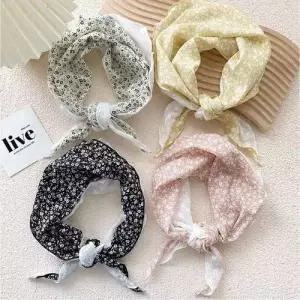 여자 센스있는 꽃무늬 봄 레이스 쁘띠 미니 스카프 WED7A8E