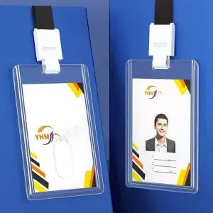 [하프클럽/알티피아]투명 아크릴 목걸이 사원증 튼튼 명찰 케이스 5P