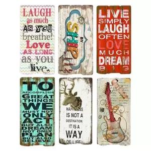 벽장식 복고풍 목제 포스터3 1P 벽걸이 인테리어 액자 WECD16B