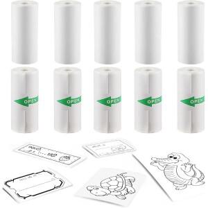 미니 소형 호환 프린터 용지 감열 스티커   노트 저널 DIY 빈티지 레터 10 롤 57X25mm