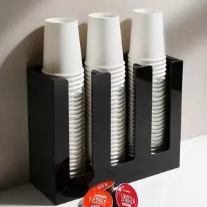 탕비실 오피스 카페 종이컵 정리보관 3열심플디스펜서 커피 사무실 디스펜서