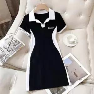 ING 비바데이 날씬해보이는착시카라원피스 WEDF714