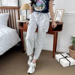 여성 면 카고바지 일자팬츠 밴딩팬츠 트레이닝팬츠 WEE68AE