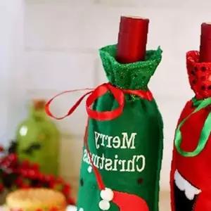 쌍문상회 크리스마스 와인 병 선물 포장 데코 커버 DD11479 와인선물