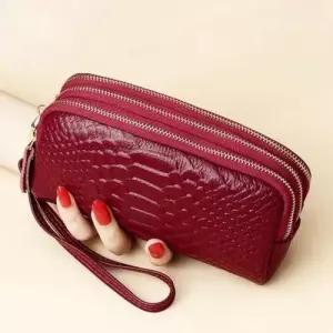 핸드 3 지퍼 대용량 쓰리 소가죽 클러치백 롱 지갑 WF0D398