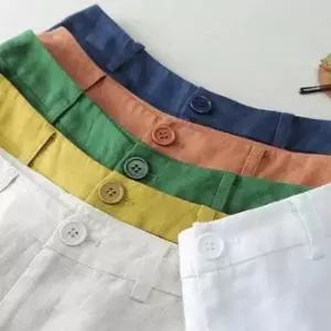 여성 여름 일자 뒷밴딩 린넨 숏팬츠 반바지 마바지 WEEA1E7