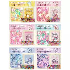 몰랑 탑로더꾸미기세트 6개디자인스티커 팬시 소품꾸미기 데코 꾸미기 로더 로더꾸미기 로더꾸미기셋