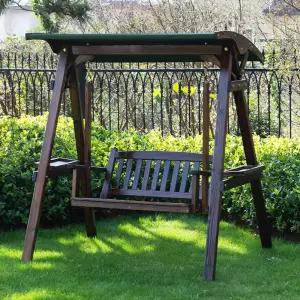 원목 흔들 그네 벤치 공원 쿠션 스윙벤치 자연 부식